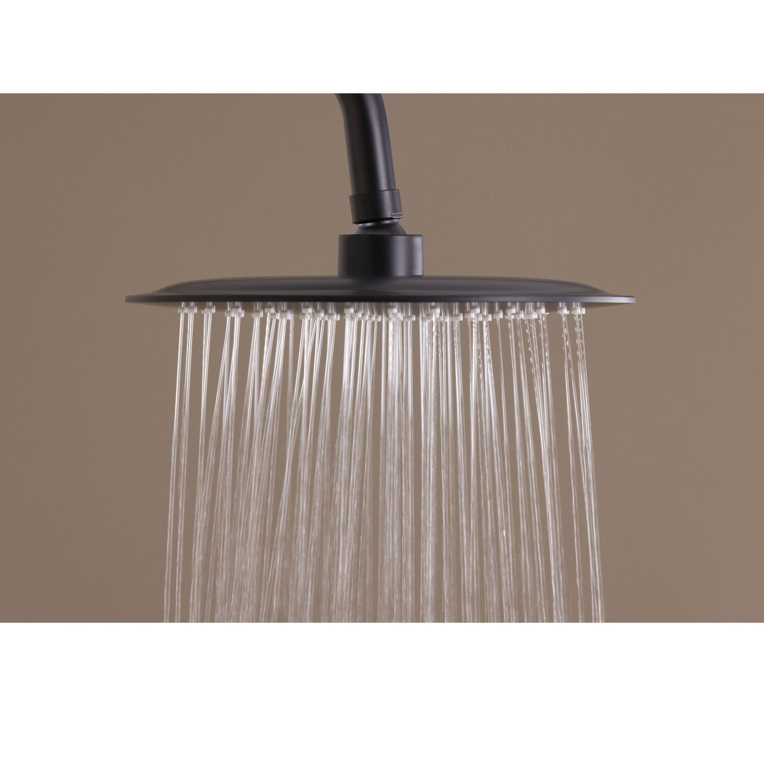 Colonne de douche thermostatique noire – Laiton, tête 230 mm