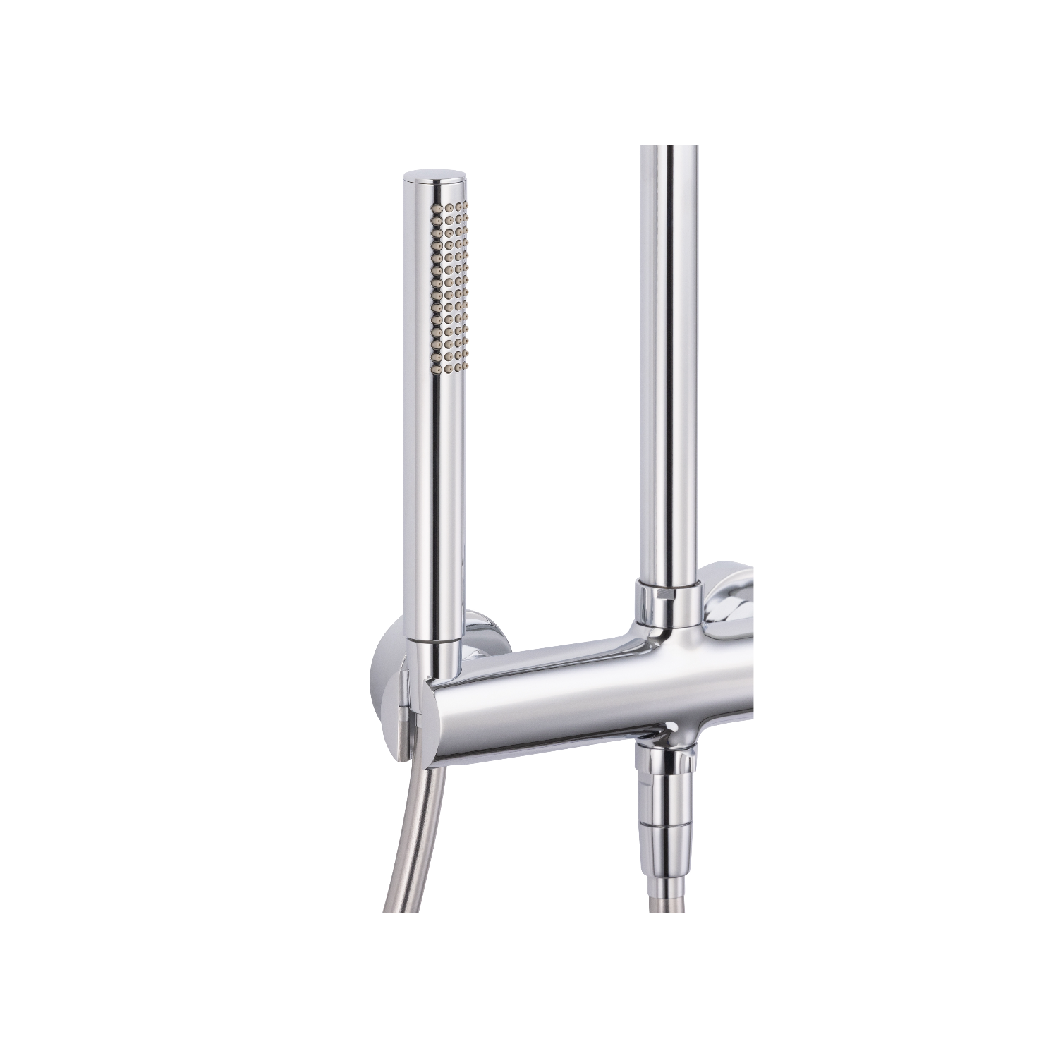 Colonne de douche mécanique laiton – Tête 250 mm, douchette stylo