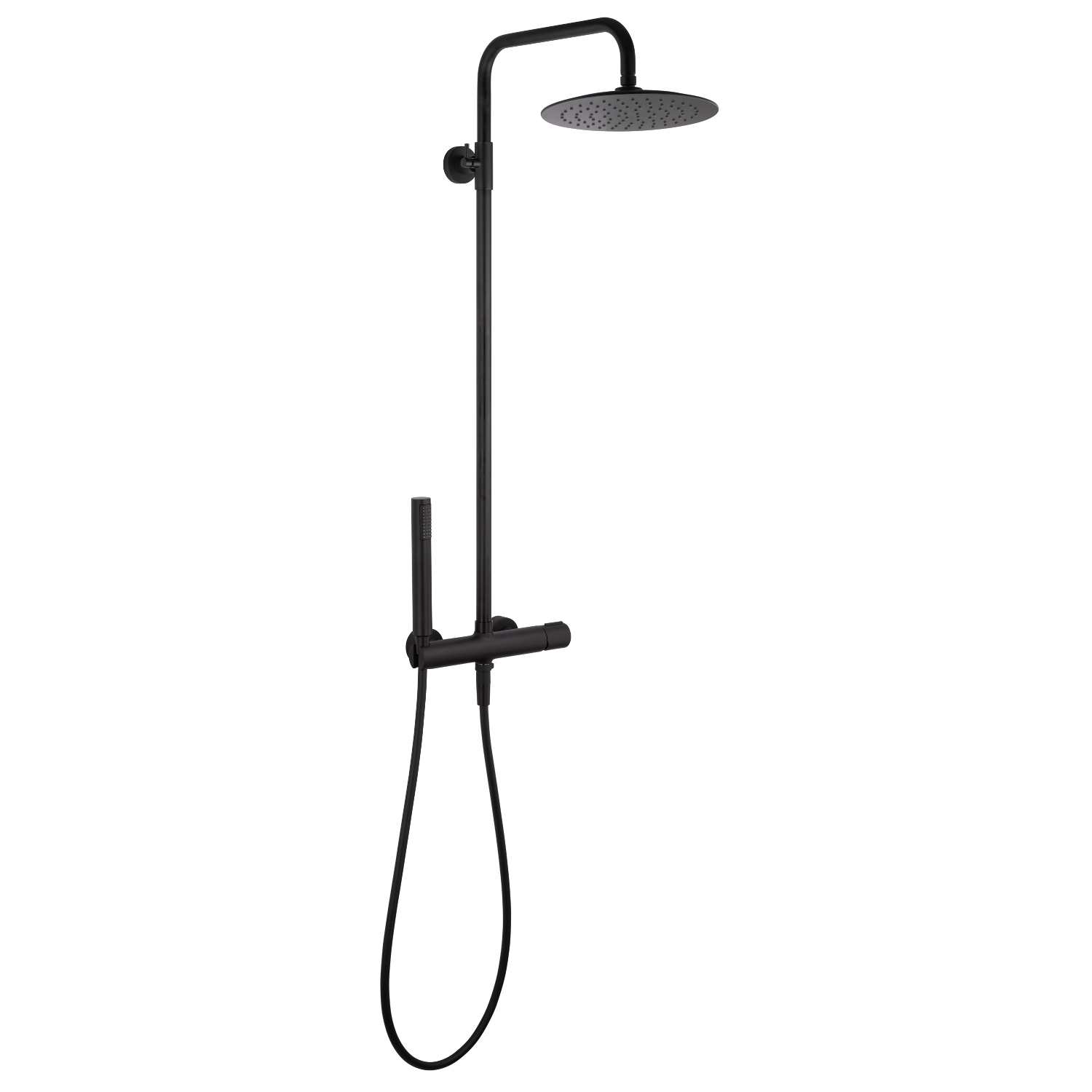 Colonne de douche mécanique laiton – Tête 250 mm, douchette stylo