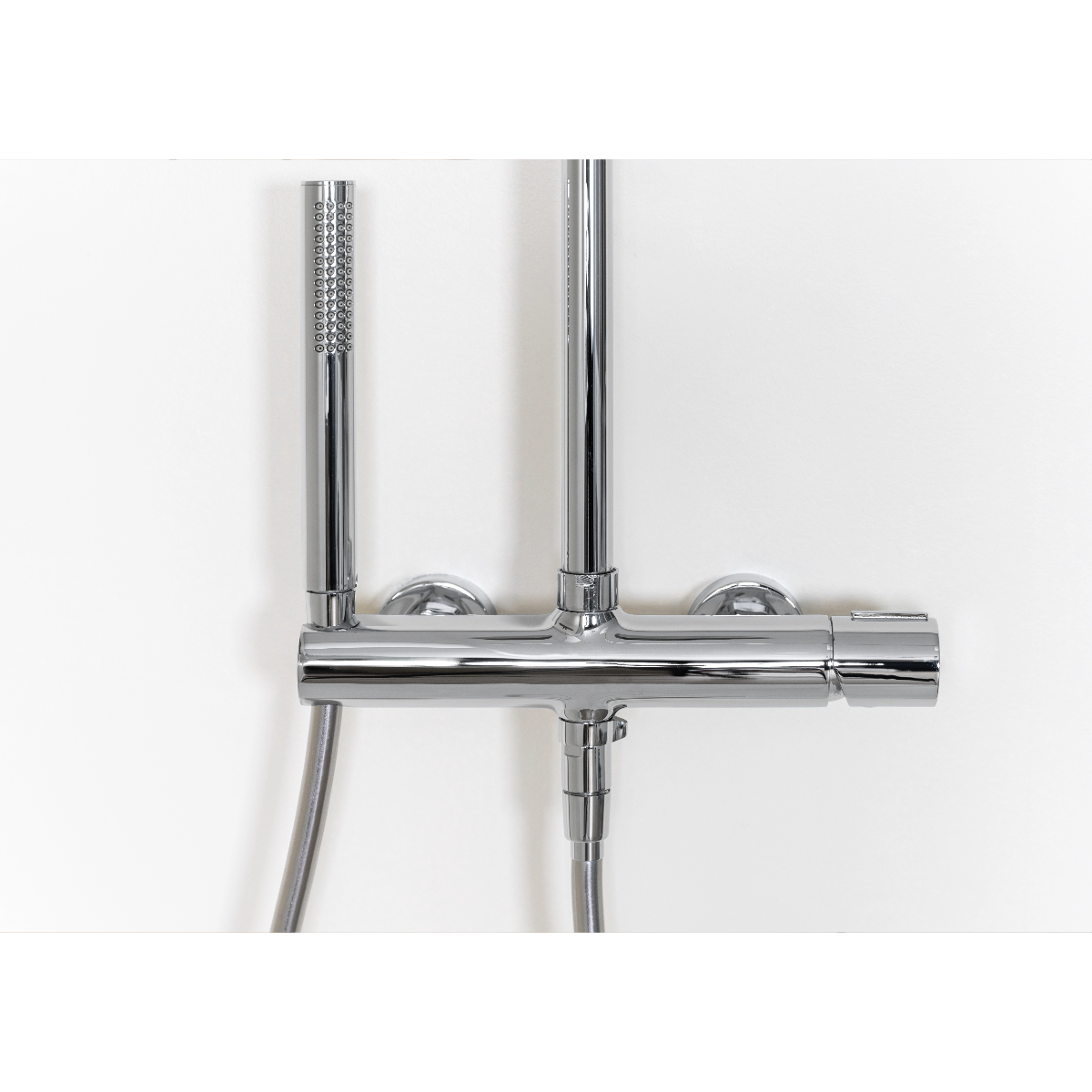 Colonne de douche mécanique laiton – Tête 250 mm, douchette stylo