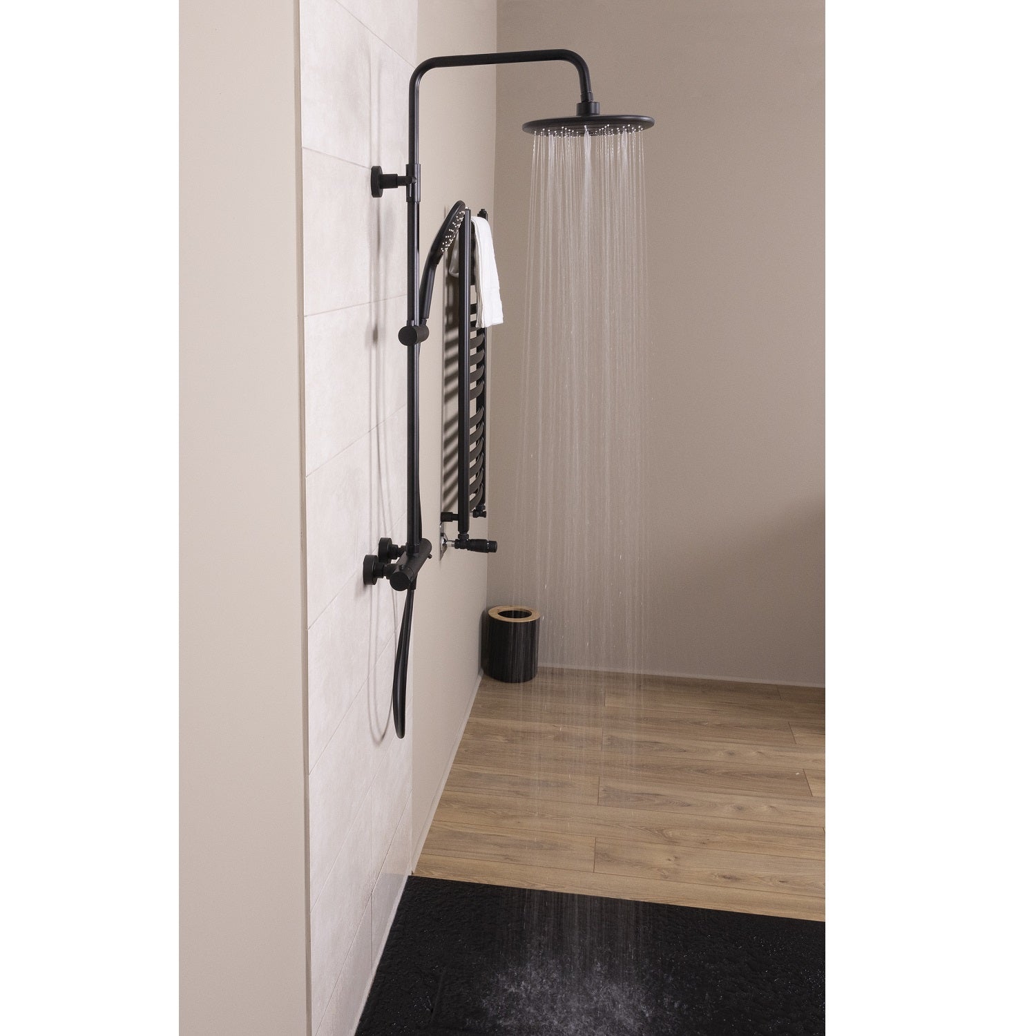 Colonne de douche thermostatique laiton – Tête carrée 240 mm