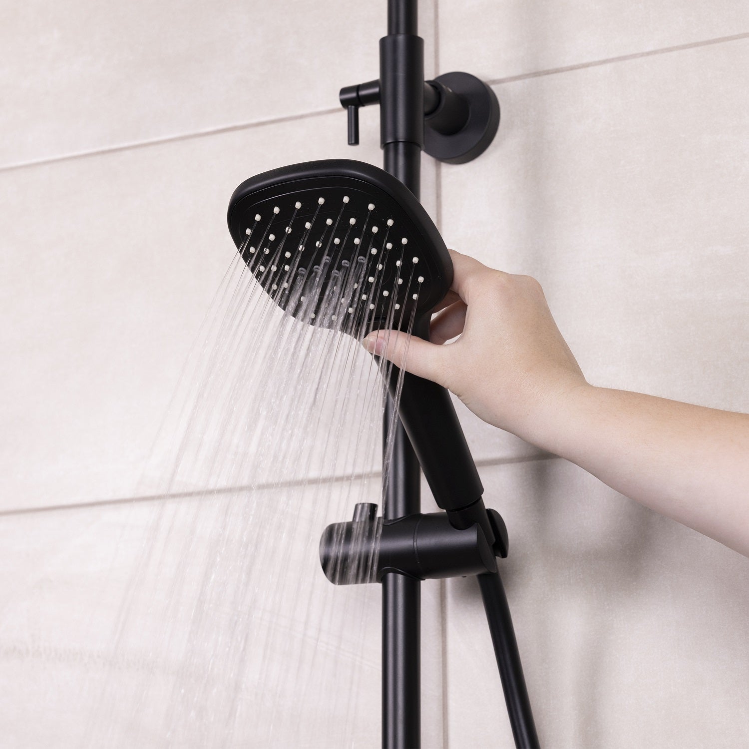 Colonne de douche thermostatique laiton – Tête carrée 240 mm