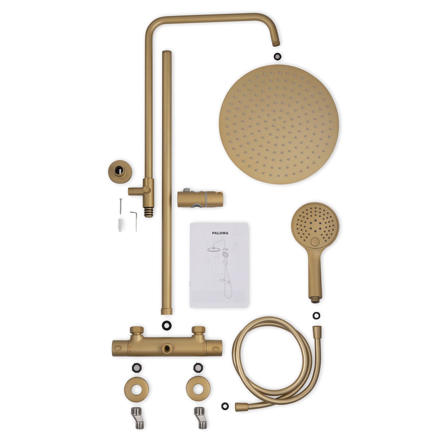 Colonne de douche thermostatique laiton – Tête XXL 300 mm