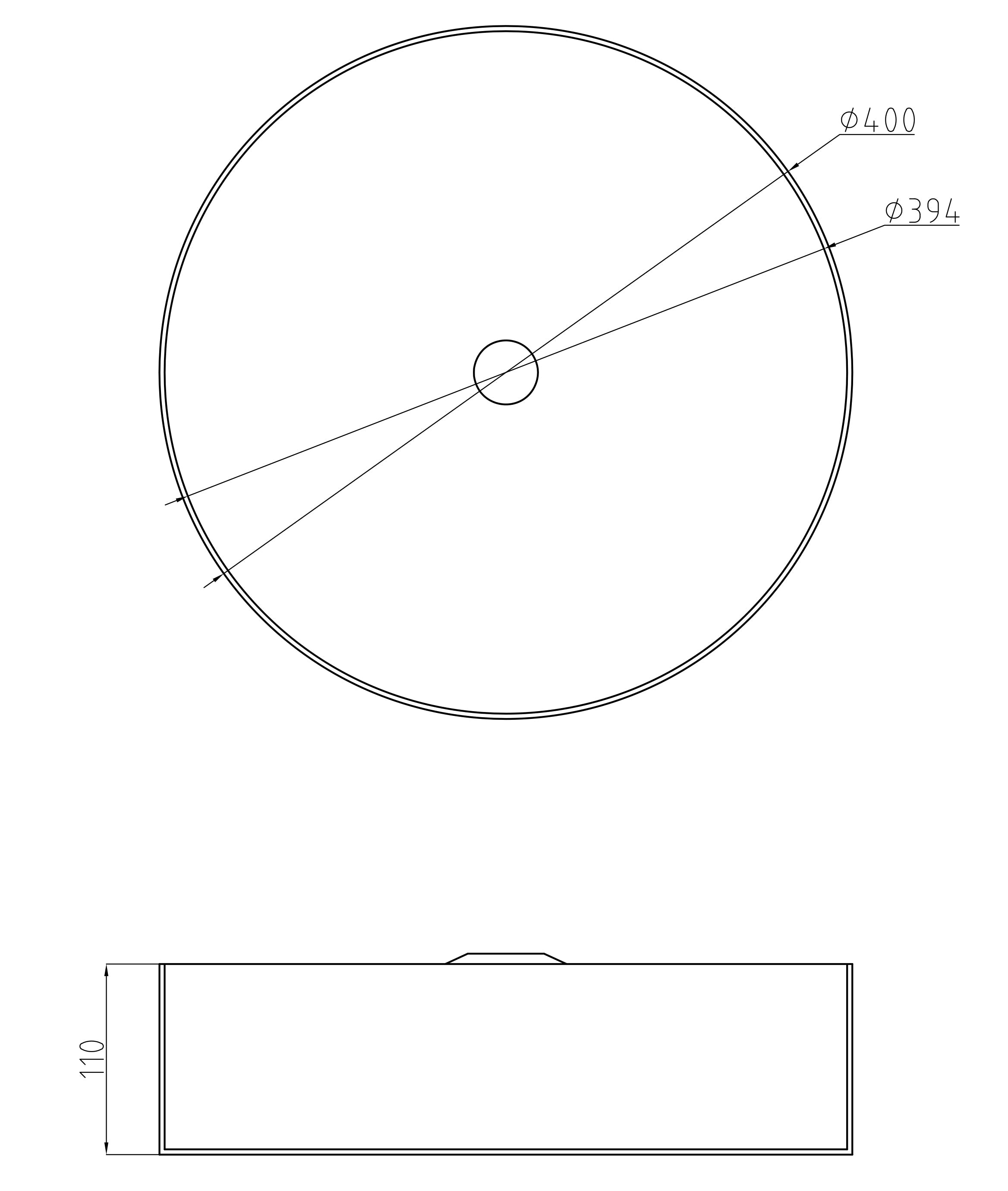 Vasque à poser ronde en inox – Ø 40 cm, noir mat ou gunmetal