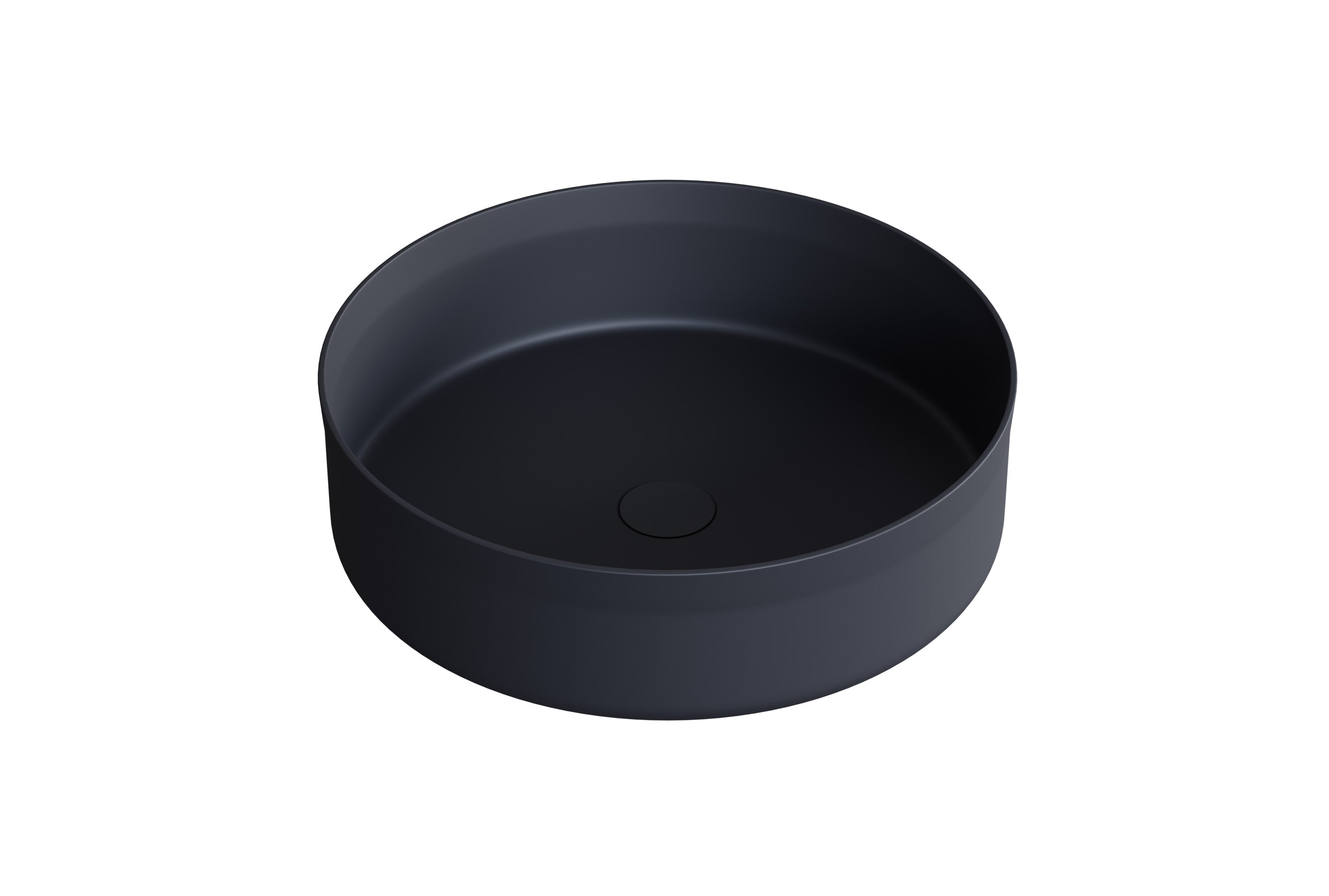 Vasque à poser ronde en inox – Ø 40 cm, noir mat ou gunmetal