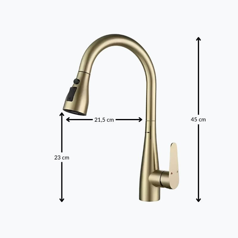 Mitigeur cuisine – Douchette extractible, bec rotatif 360°