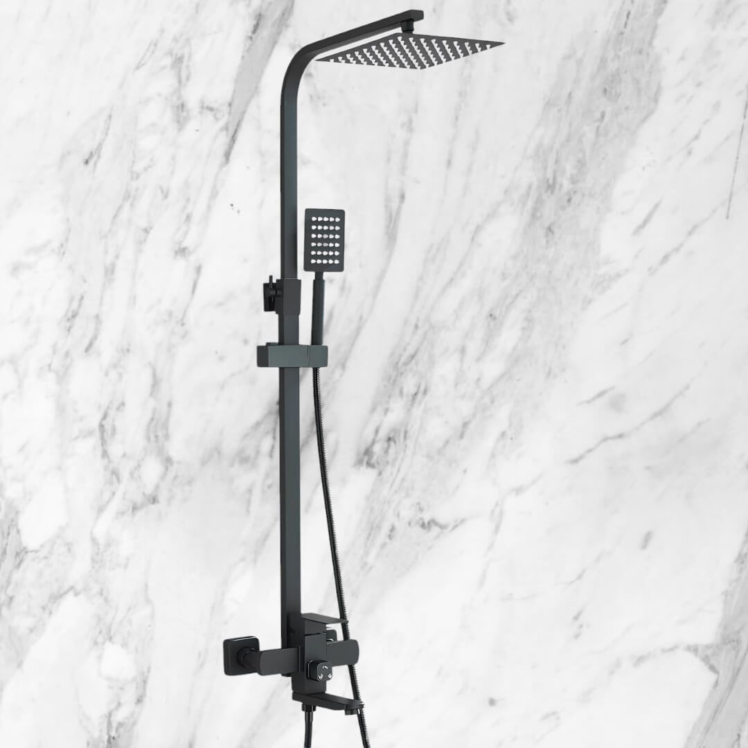 Ensemble douche 3-en-1 – Pluie, douchette et bec pivotant