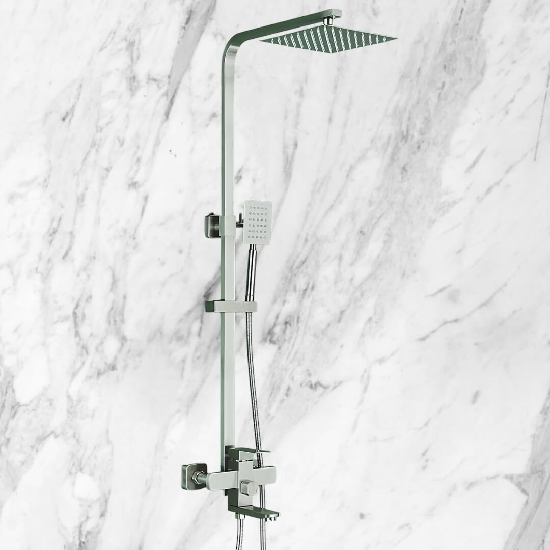 Ensemble douche 3-en-1 – Pluie, douchette et bec pivotant