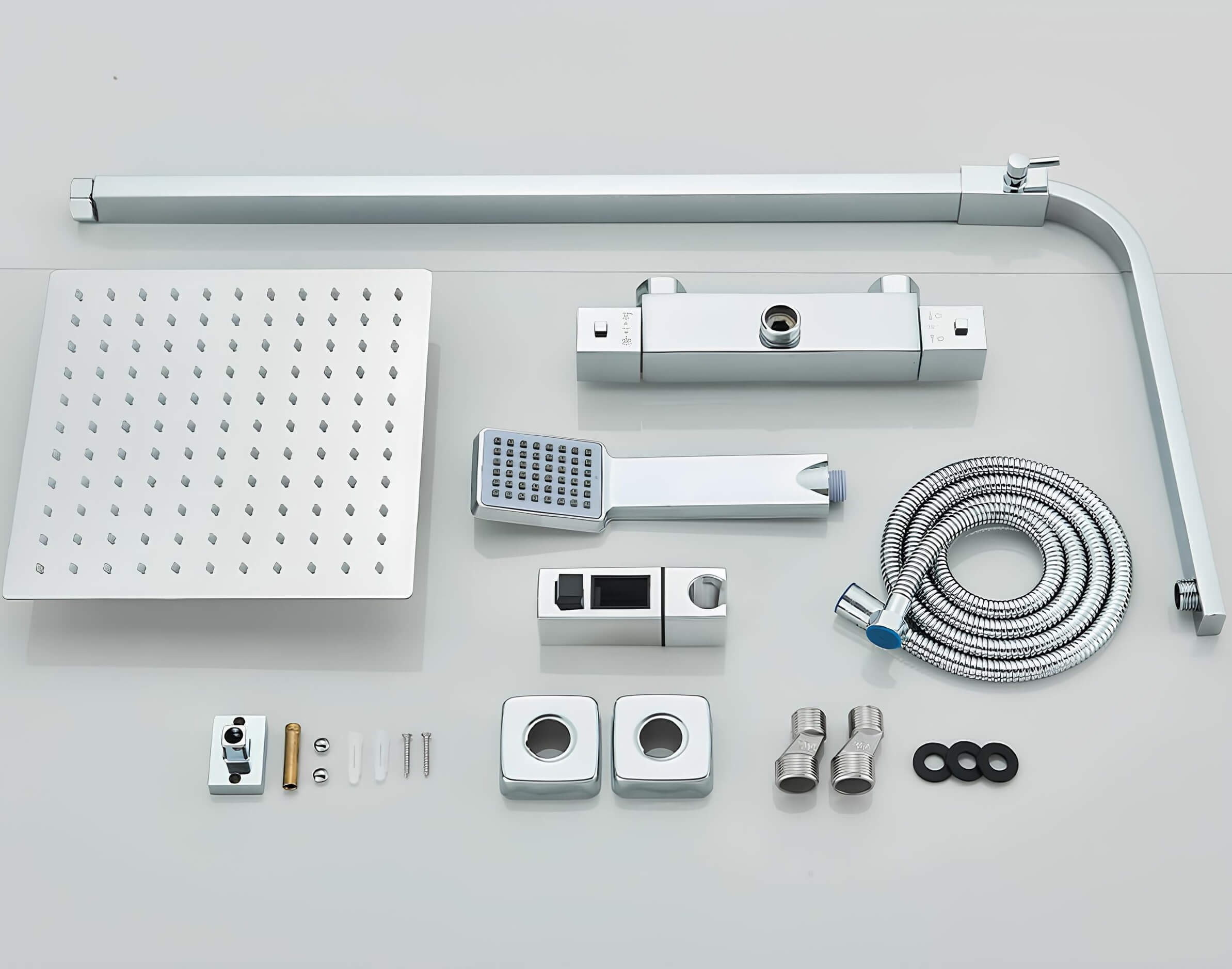 Ensemble de douche thermostatique – Colonne réglable, chromé