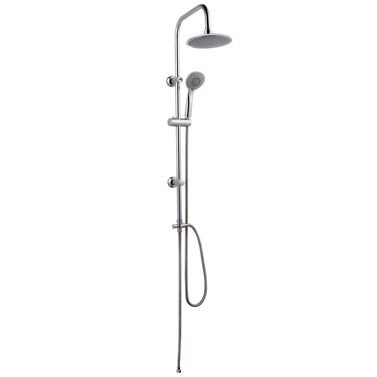 Colonne de douche sans robinetterie – Chromé, tête 200 mm