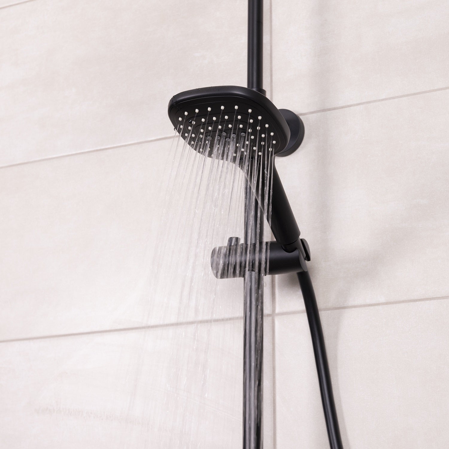 Colonne de douche thermostatique laiton – Tête carrée 240 mm
