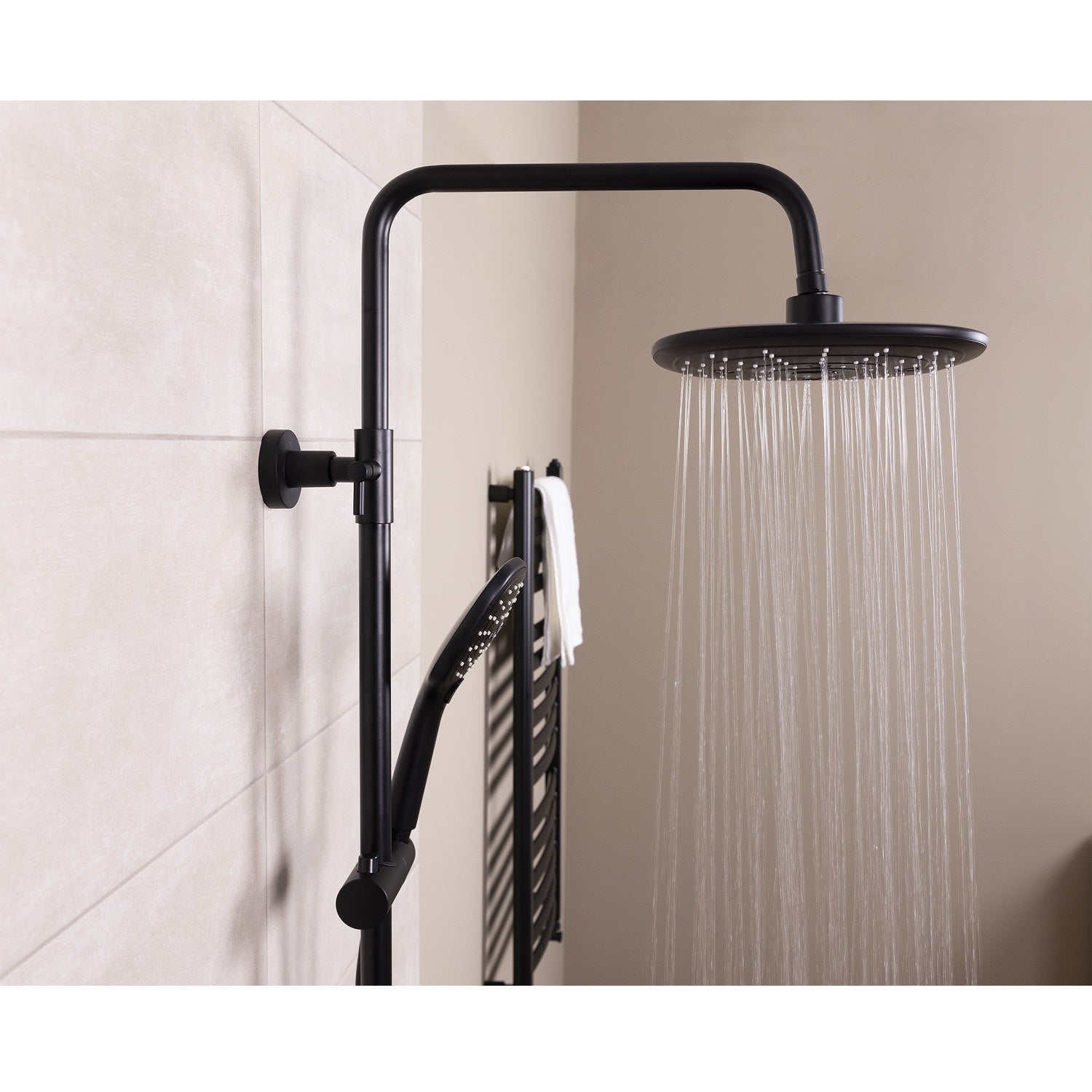 Colonne de douche thermostatique laiton – Tête carrée 240 mm