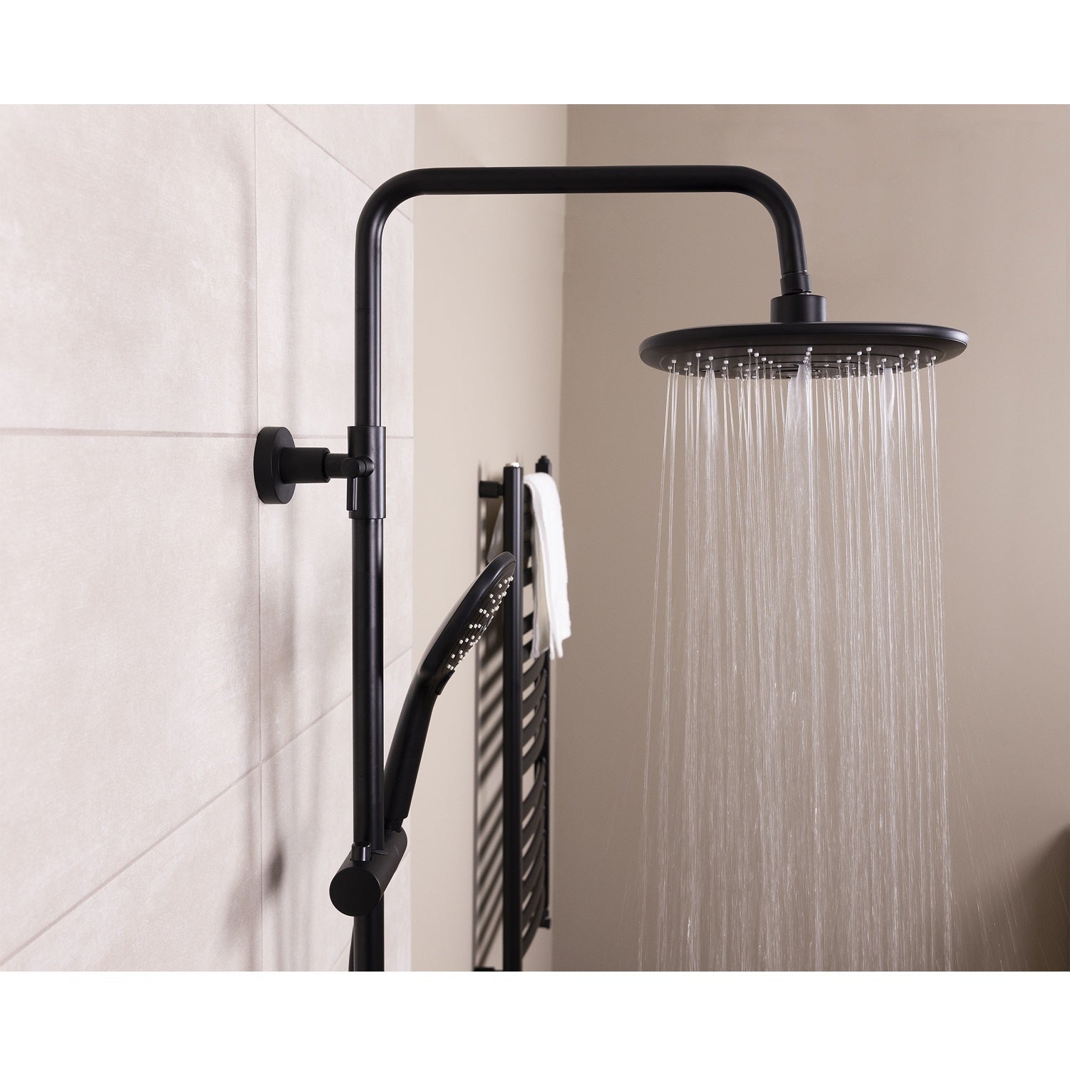 Colonne de douche thermostatique laiton – Tête carrée 240 mm