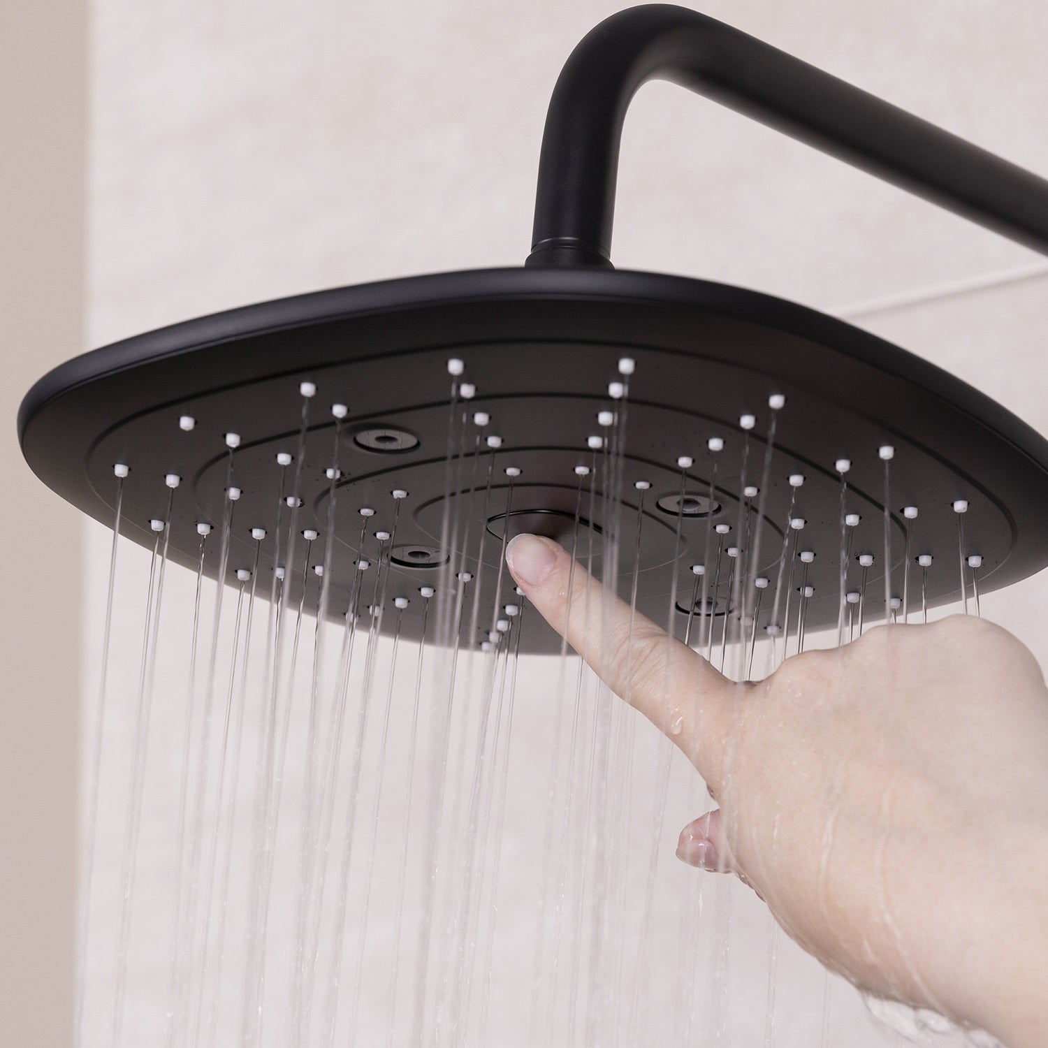 Colonne de douche thermostatique laiton – Tête carrée 240 mm