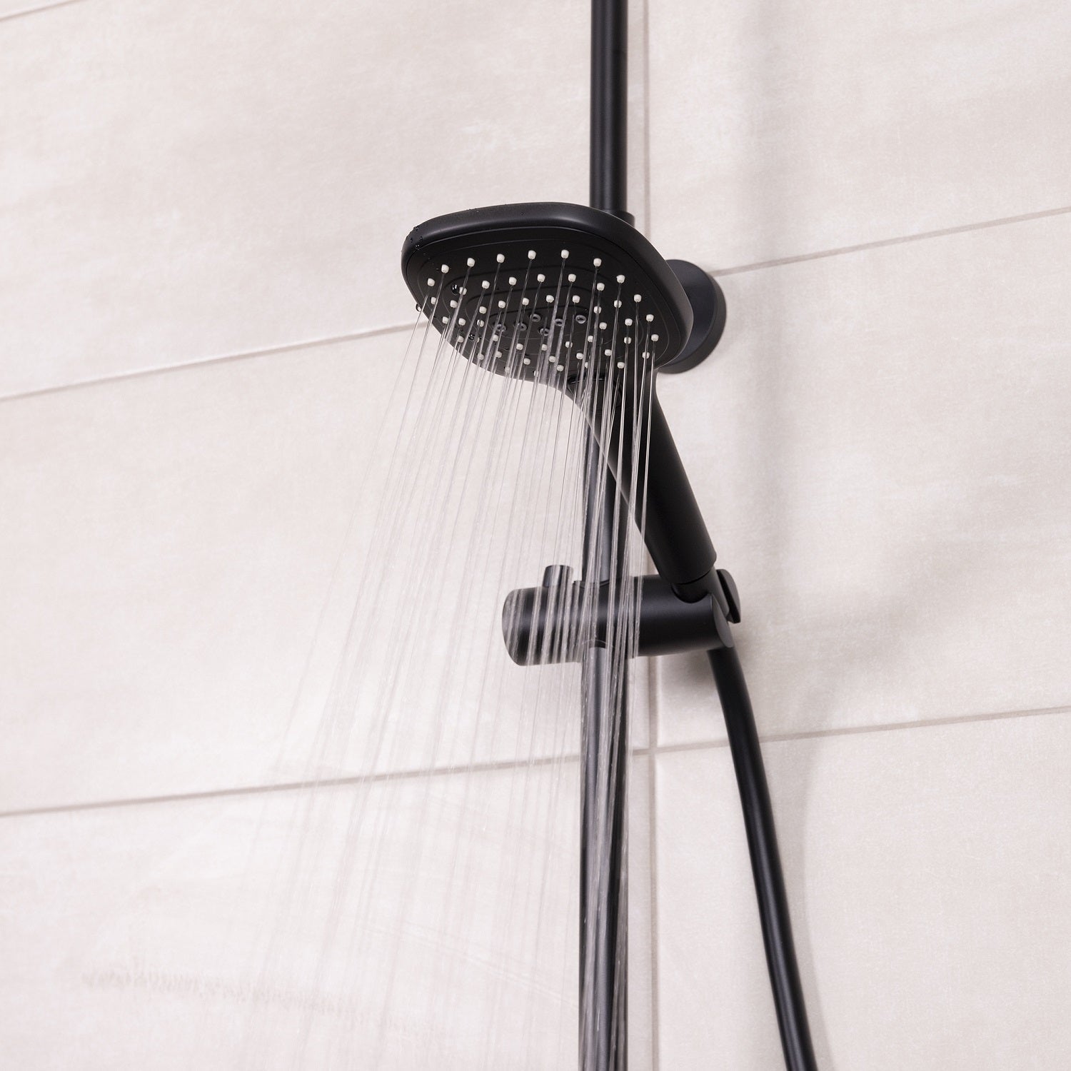 Colonne de douche thermostatique laiton – Tête carrée 240 mm