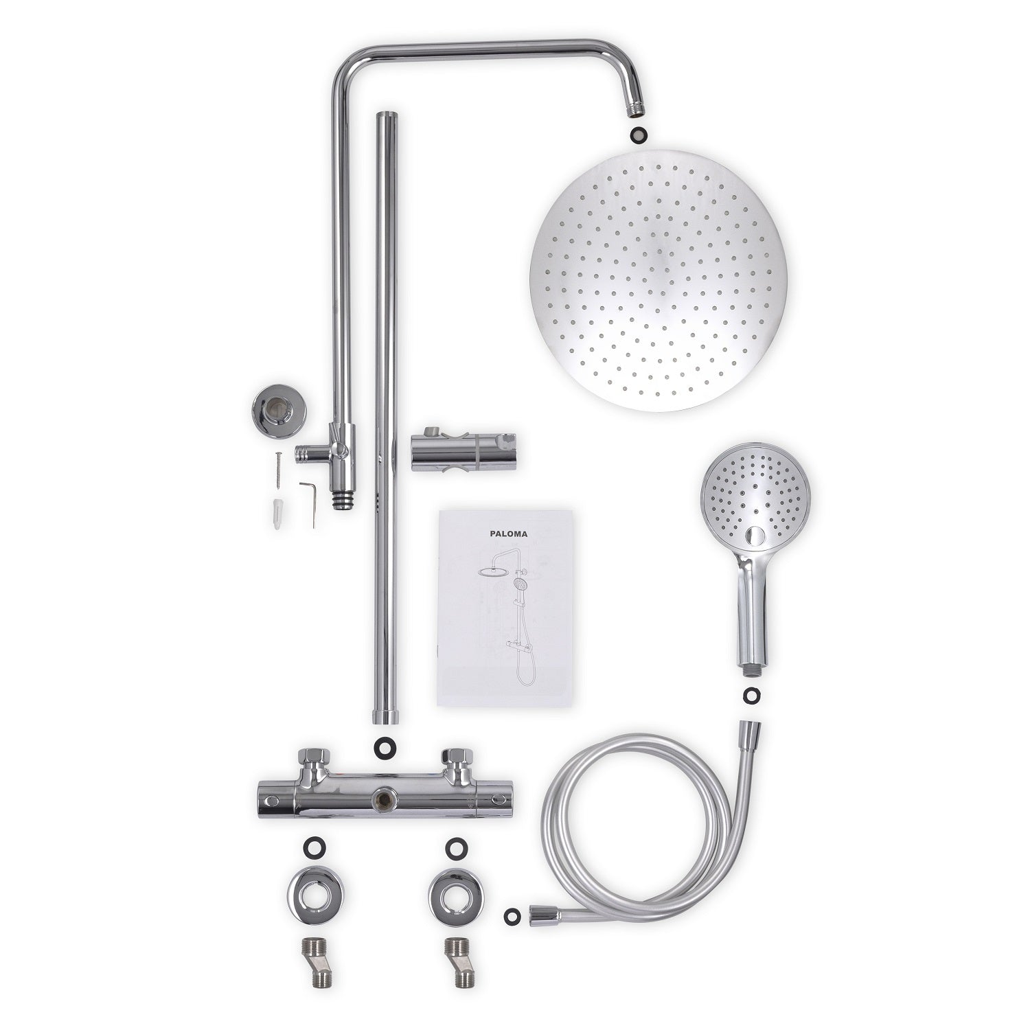 Colonne de douche thermostatique laiton – Tête XXL 300 mm