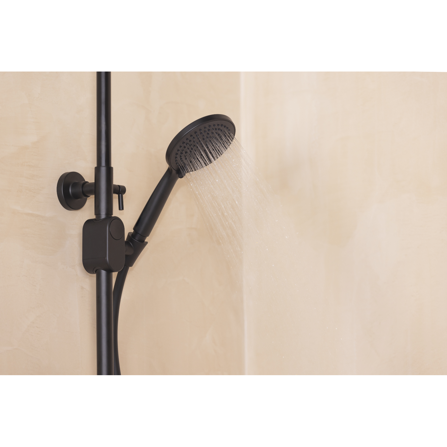 Colonne de douche thermostatique – Jets à boutons-poussoirs, laiton