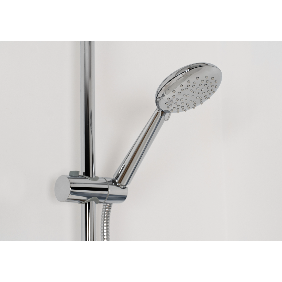 Colonne de douche thermostatique chromée – Laiton, tête 230 mm