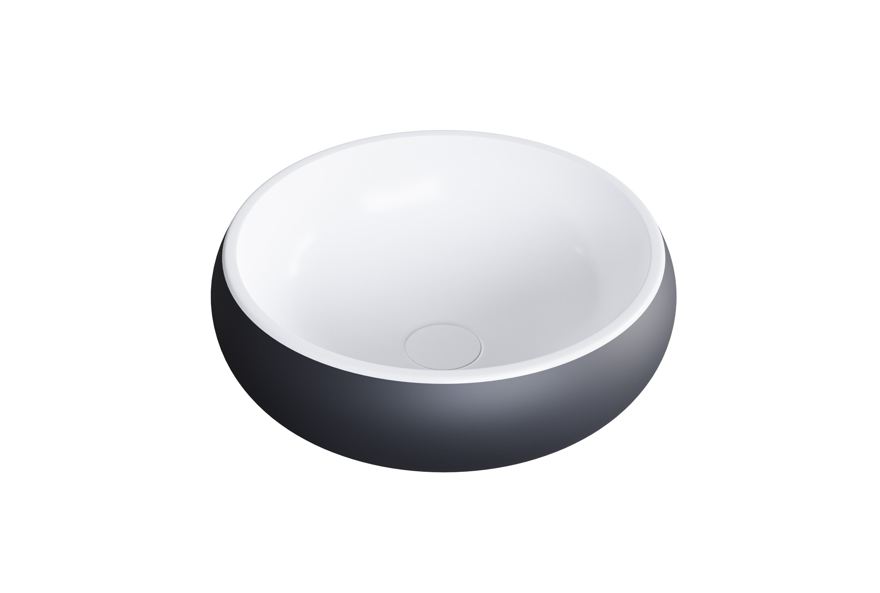 Vasque à poser ronde en résine minérale – 40 cm
