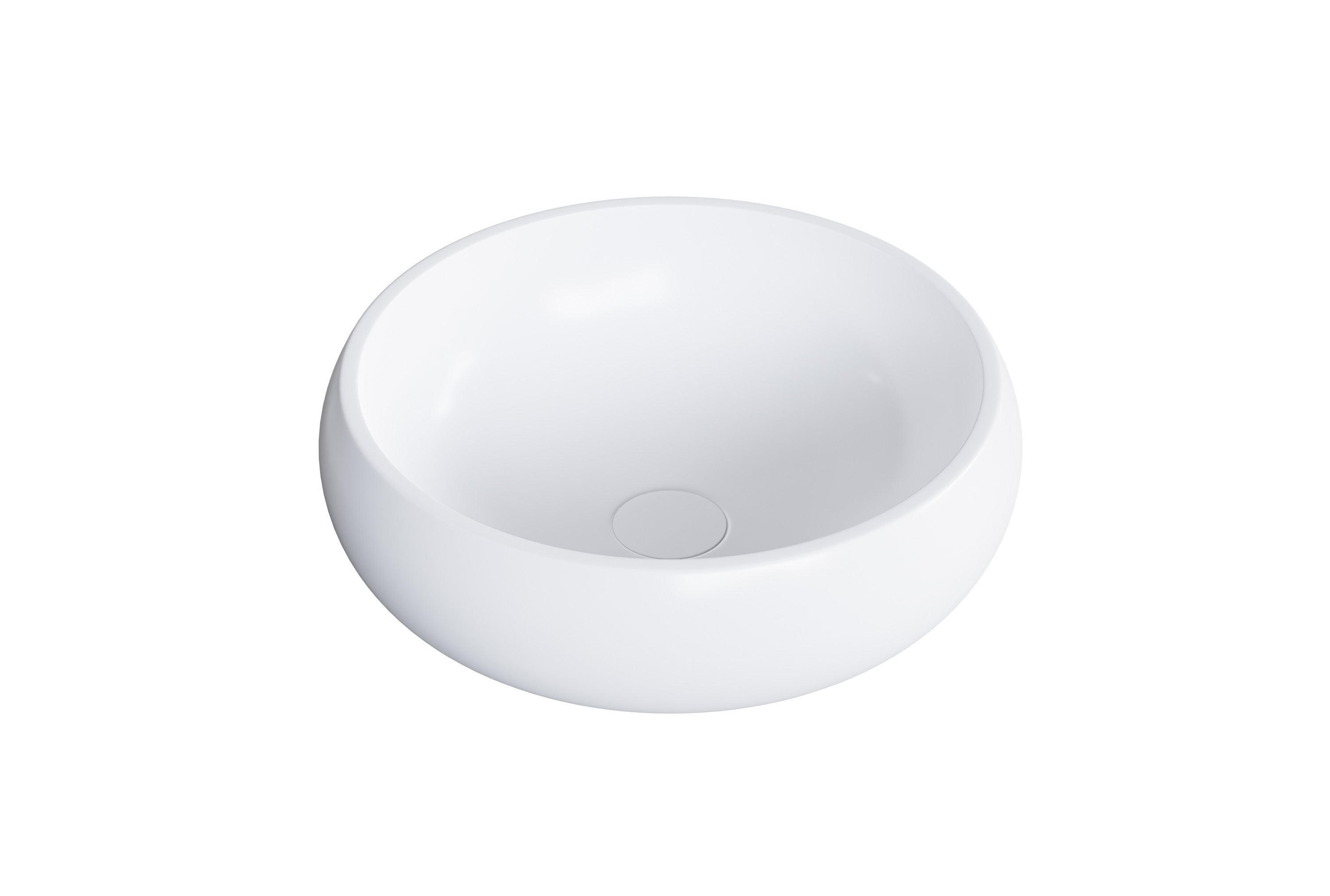 Vasque à poser ronde en résine minérale – 40 cm