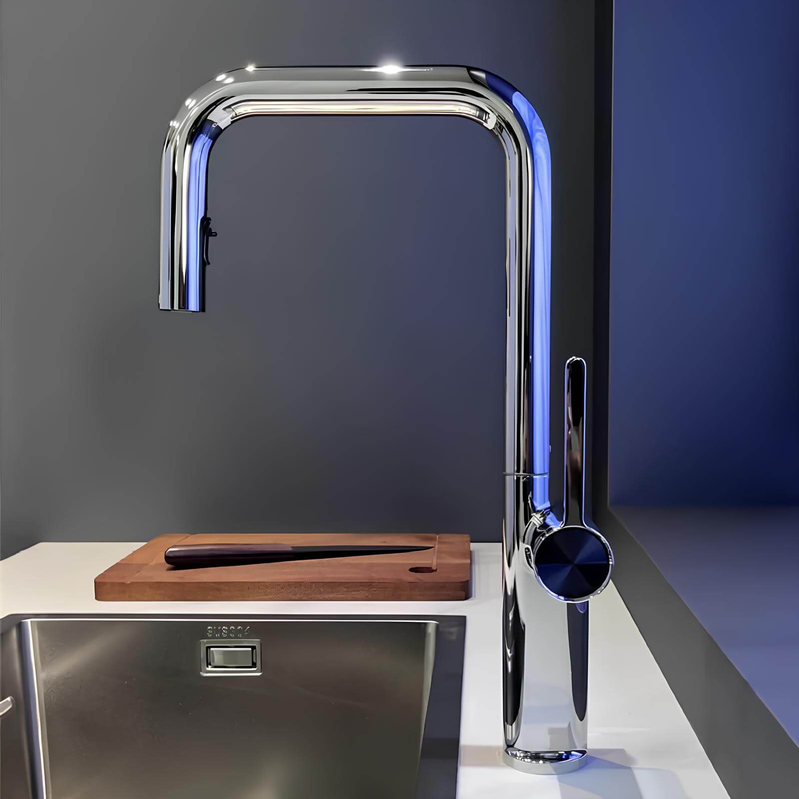 Mitigeur cuisine laiton – Bec extractible et pivotant