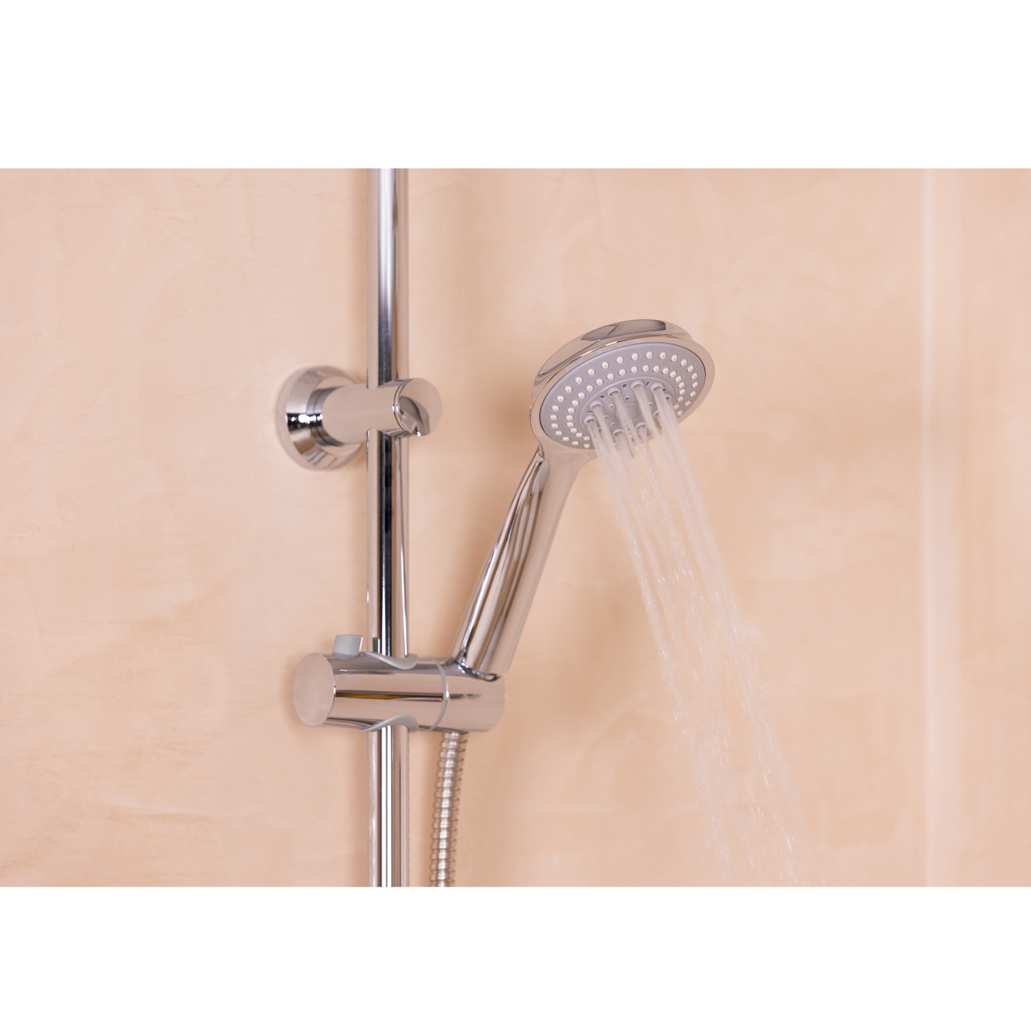 Colonne de douche sans robinetterie – Chromé, tête 200 mm
