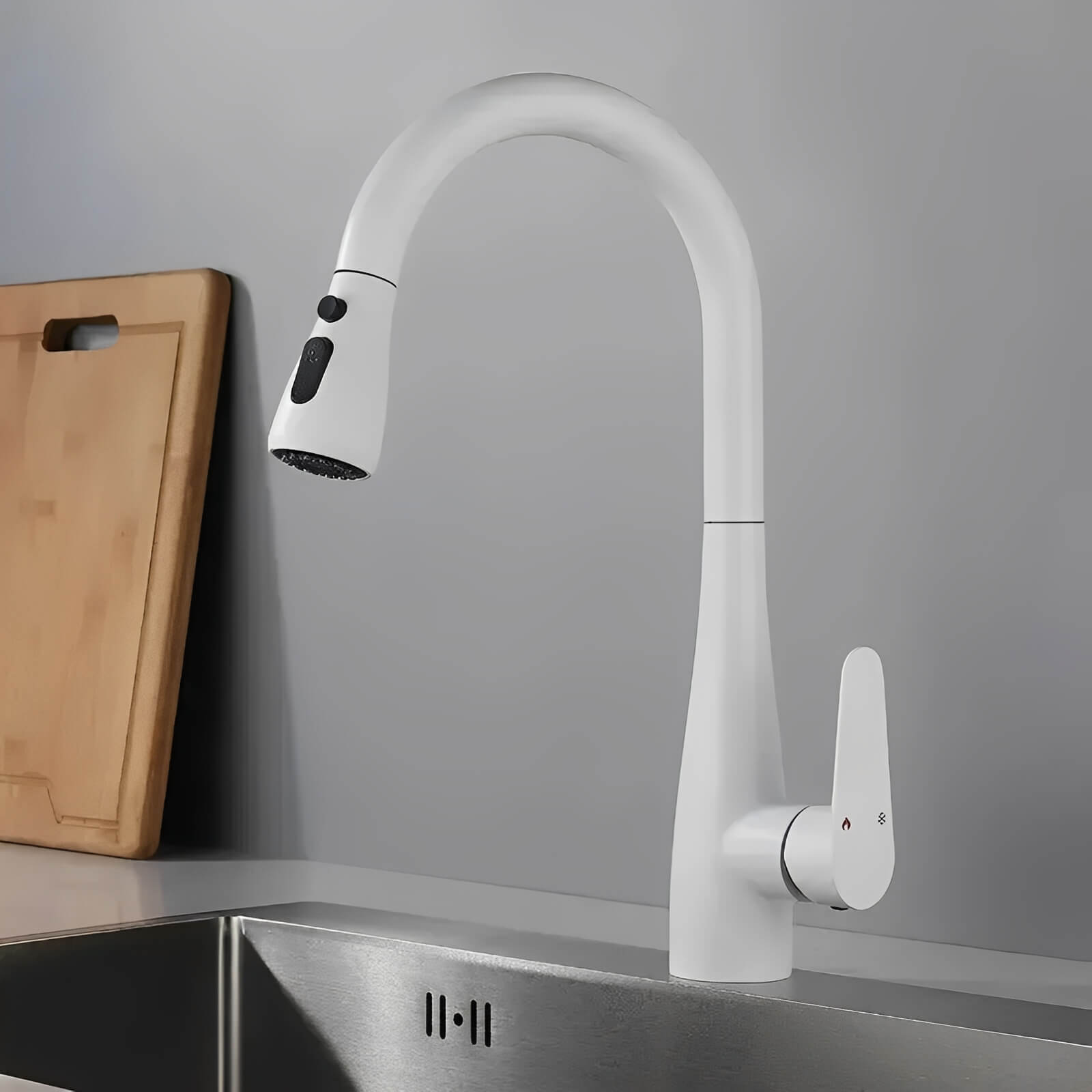 Mitigeur cuisine – Douchette extractible, bec rotatif 360°