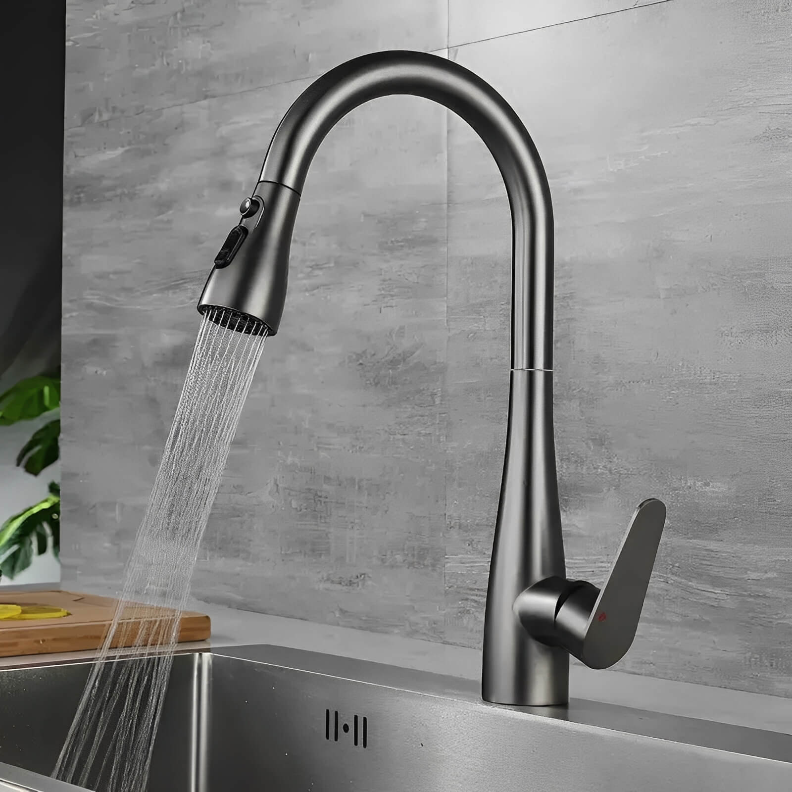 Mitigeur cuisine – Douchette extractible, bec rotatif 360°
