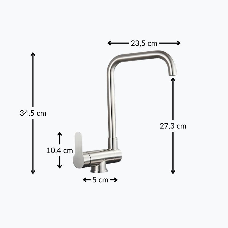 Mitigeur cuisine rabattable – Bec escamotable, rotation 360°