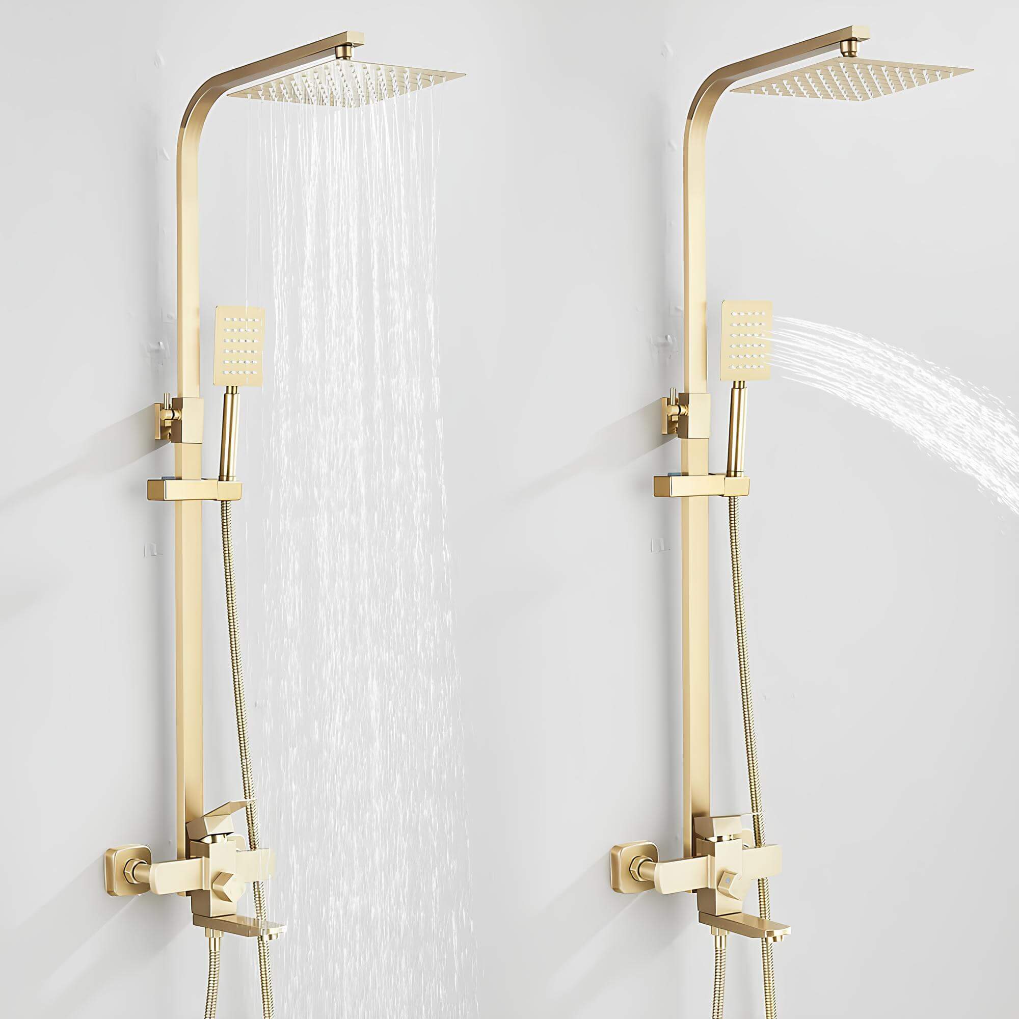 Ensemble douche 3-en-1 – Pluie, douchette et bec pivotant